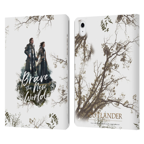 Outlander Composed Graphics Brave The New World Leather Book Wallet Case Cover For Apple iPad Air 11 2020/2022/2024/2025