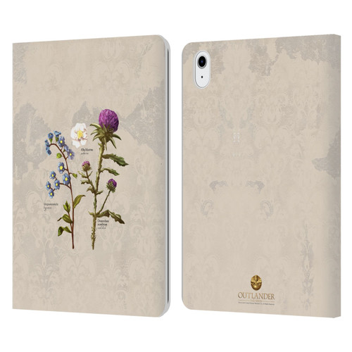 Outlander Graphics Flowers Leather Book Wallet Case Cover For Apple iPad Air 11 2020/2022/2024/2025