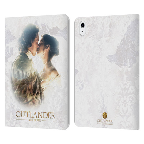 Outlander Portraits Claire & Jamie Kiss Leather Book Wallet Case Cover For Apple iPad Air 11 2020/2022/2024/2025