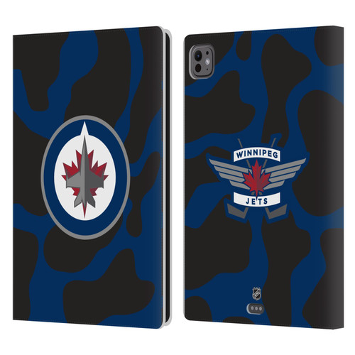 NHL Winnipeg Jets Cow Pattern Leather Book Wallet Case Cover For Apple iPad Pro 11 M4/M5 2024/2025