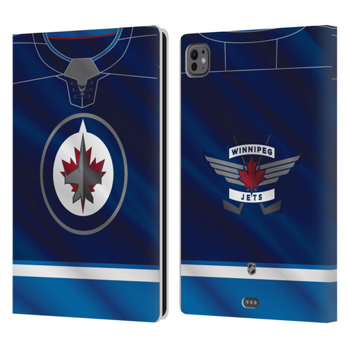 NHL Winnipeg Jets Jersey Leather Book Wallet Case Cover For Apple iPad Pro 11 M4/M5 2024/2025