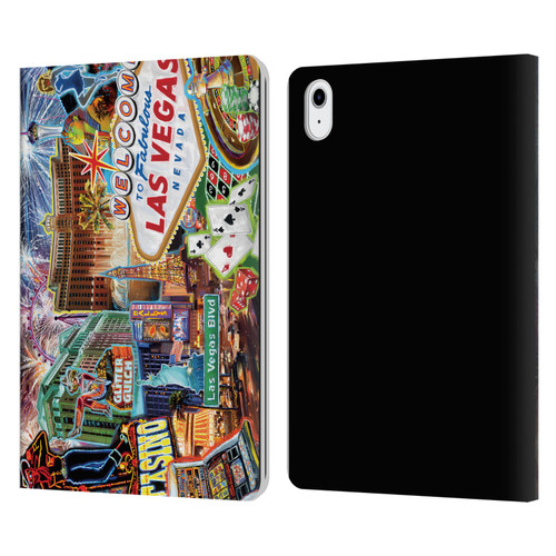 P.D. Moreno Cities Las Vegas 1 Leather Book Wallet Case Cover For Apple iPad Air 11 2020/2022/2024/2025