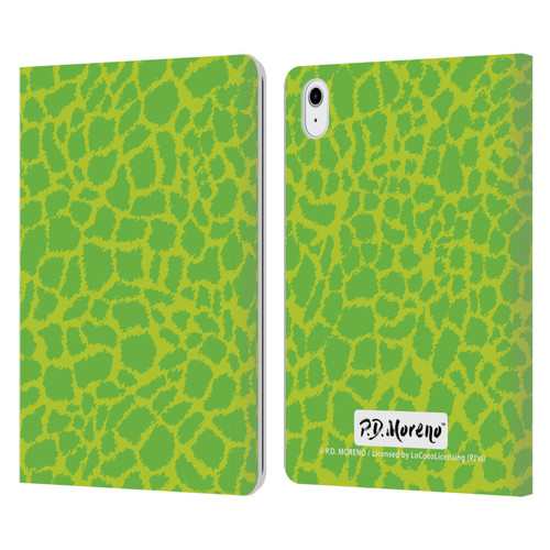 P.D. Moreno Patterns Lime Green Leather Book Wallet Case Cover For Apple iPad Air 11 2020/2022/2024/2025