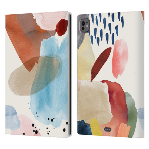 Ninola Pattern Abstract Pastel Leather Book Wallet Case Cover For Apple iPad Pro 11 M4/M5 2024/2025
