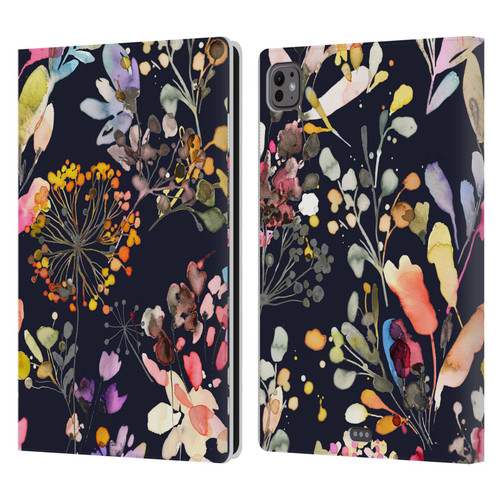 Ninola Wild Grasses Black Leather Book Wallet Case Cover For Apple iPad Pro 11 M4/M5 2024/2025