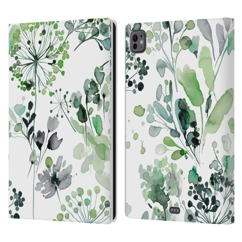 Ninola Wild Grasses Eucalyptus Leather Book Wallet Case Cover For Apple iPad Pro 11 M4/M5 2024/2025