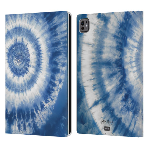 Nature Magick Shibori Tie Dye Center Leather Book Wallet Case Cover For Apple iPad Pro 11 M4/M5 2024/2025