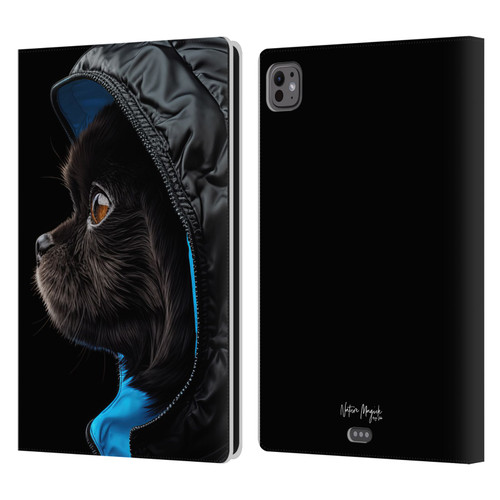 Nature Magick Various Collection Pup Stare Leather Book Wallet Case Cover For Apple iPad Pro 11 M4/M5 2024/2025
