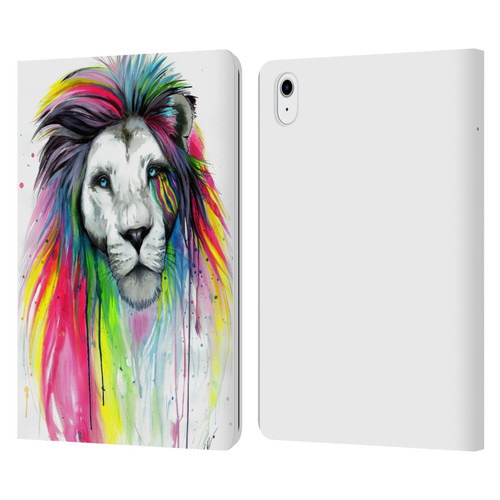Pixie Cold Cats Rainbow Mane Leather Book Wallet Case Cover For Apple iPad Air 11 2020/2022/2024/2025