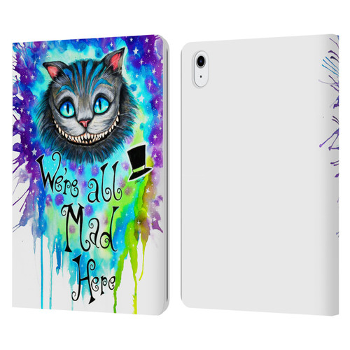 Pixie Cold Cats We Are All Mad Here Leather Book Wallet Case Cover For Apple iPad Air 11 2020/2022/2024/2025