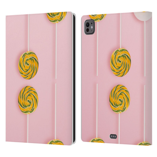 Pepino De Mar Patterns 2 Lollipop Leather Book Wallet Case Cover For Apple iPad Pro 11 M4/M5 2024/2025