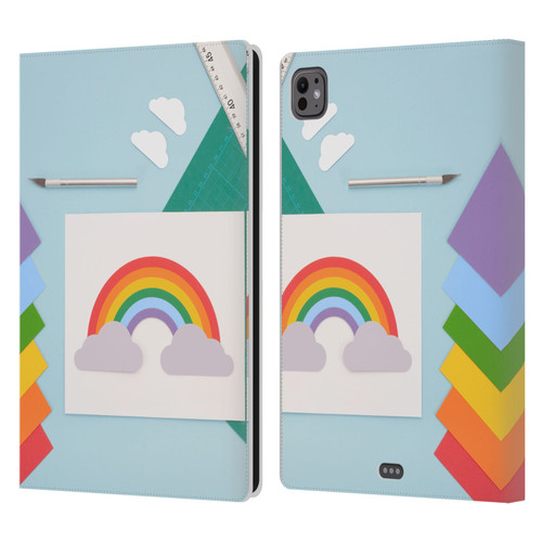 Pepino De Mar Rainbow Art Leather Book Wallet Case Cover For Apple iPad Pro 11 M4/M5 2024/2025