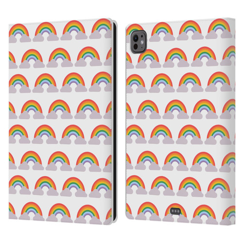 Pepino De Mar Rainbow Pattern Leather Book Wallet Case Cover For Apple iPad Pro 11 M4/M5 2024/2025