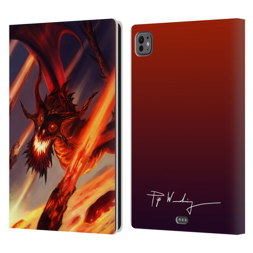 Piya Wannachaiwong Dragons Of Fire Soar Leather Book Wallet Case Cover For Apple iPad Pro 11 M4/M5 2024/2025