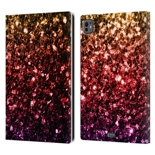 PLdesign Glitter Sparkles Rainbow Leather Book Wallet Case Cover For Apple iPad Pro 11 M4/M5 2024/2025