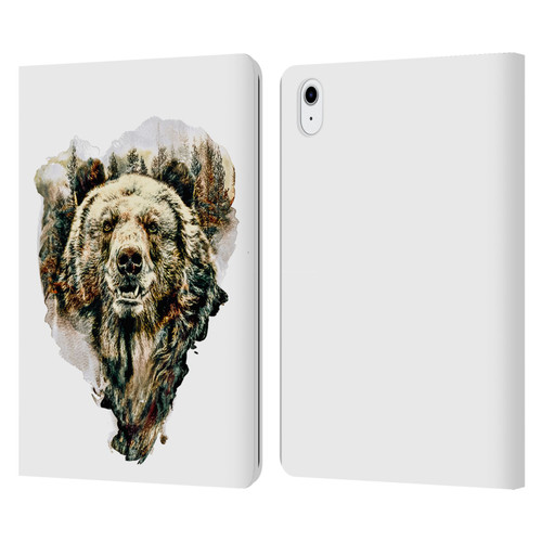 Riza Peker Animals Bear Leather Book Wallet Case Cover For Apple iPad Air 11 2020/2022/2024/2025