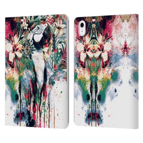 Riza Peker Animals Parrot Leather Book Wallet Case Cover For Apple iPad Air 11 2020/2022/2024/2025