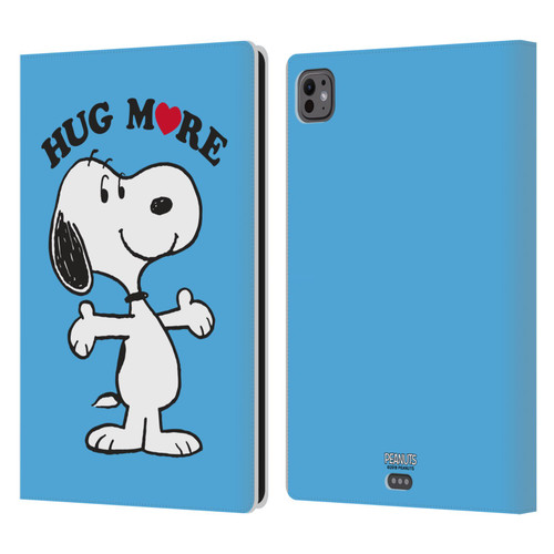 Peanuts Snoopy Hug More Leather Book Wallet Case Cover For Apple iPad Pro 11 M4/M5 2024/2025