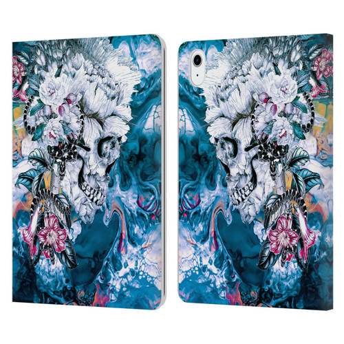 Riza Peker Skulls 9 Memento Mori Leather Book Wallet Case Cover For Apple iPad Air 11 2020/2022/2024/2025