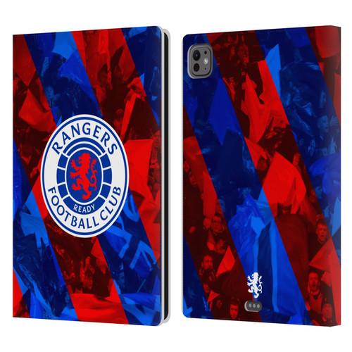 Rangers FC Crest Stadium Stripes Leather Book Wallet Case Cover For Apple iPad Pro 11 M4/M5 2024/2025