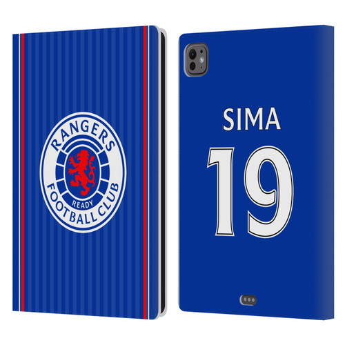 Rangers FC 2023/24 Players Home Kit Abdallah Sima Leather Book Wallet Case Cover For Apple iPad Pro 11 M4/M5 2024/2025