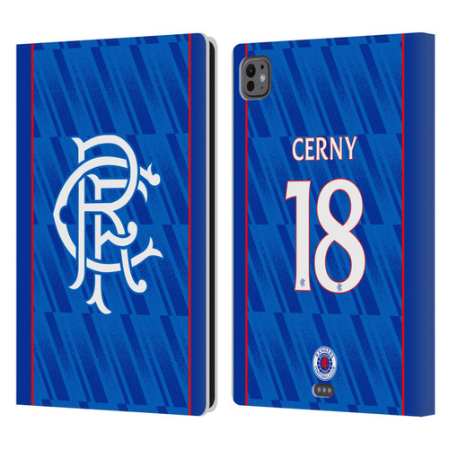 Rangers FC 2024/25 Players Home Kit Cerný Leather Book Wallet Case Cover For Apple iPad Pro 11 M4/M5 2024/2025