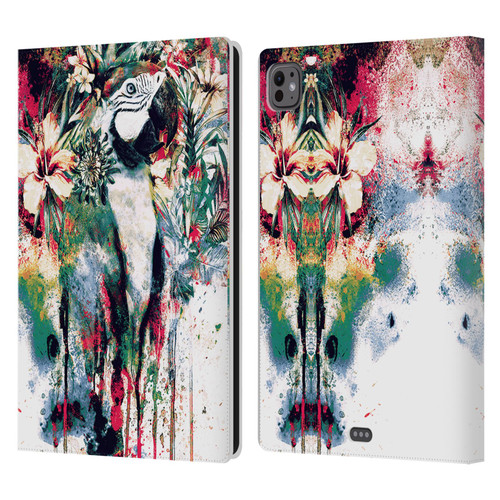 Riza Peker Animals Parrot Leather Book Wallet Case Cover For Apple iPad Pro 11 M4/M5 2024/2025