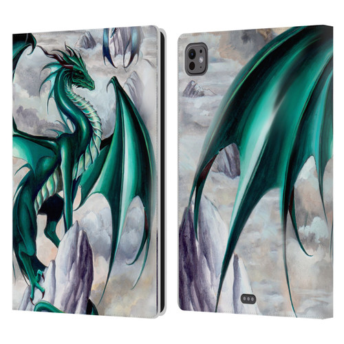 Ruth Thompson Dragons 2 Green Leather Book Wallet Case Cover For Apple iPad Pro 11 M4/M5 2024/2025