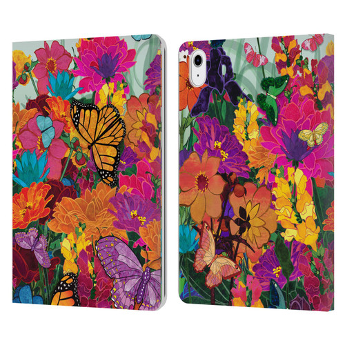 Suzan Lind Butterflies Garden Leather Book Wallet Case Cover For Apple iPad Air 11 2020/2022/2024/2025