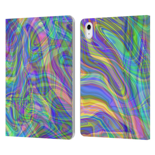 Suzan Lind Colours & Patterns Iridescent Abstract Leather Book Wallet Case Cover For Apple iPad Air 11 2020/2022/2024/2025