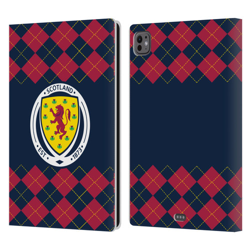 Scotland National Football Team Logo 2 Argyle Leather Book Wallet Case Cover For Apple iPad Pro 11 M4/M5 2024/2025
