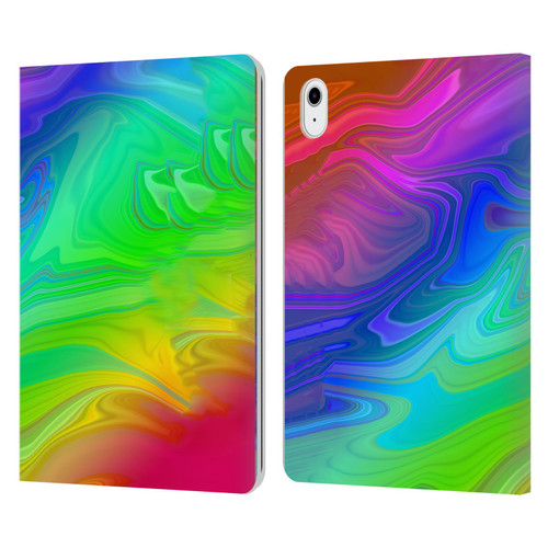 Suzan Lind Marble Rainbow Leather Book Wallet Case Cover For Apple iPad Air 11 2020/2022/2024/2025