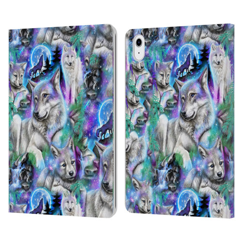 Sheena Pike Animals Daydream Galaxy Wolves Leather Book Wallet Case Cover For Apple iPad Air 11 2020/2022/2024/2025