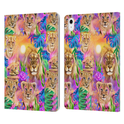 Sheena Pike Big Cats Daydream Lions And Cubs Leather Book Wallet Case Cover For Apple iPad Air 11 2020/2022/2024/2025