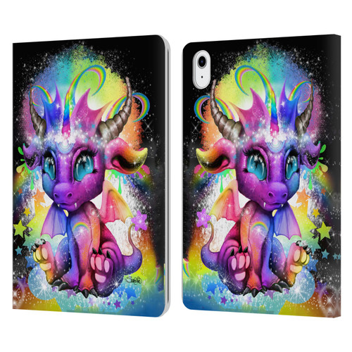 Sheena Pike Dragons Rainbow Lil Dragonz Leather Book Wallet Case Cover For Apple iPad Air 11 2020/2022/2024/2025