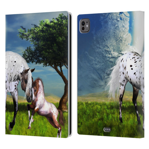 Simone Gatterwe Horses Love Forever Leather Book Wallet Case Cover For Apple iPad Pro 11 M4/M5 2024/2025