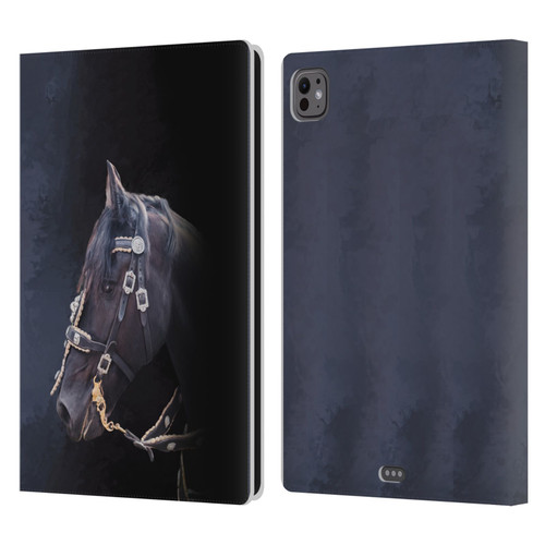 Simone Gatterwe Pegasus And Unicorns Friesian Horse Leather Book Wallet Case Cover For Apple iPad Pro 11 M4/M5 2024/2025