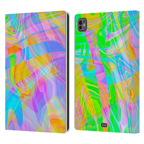 Suzan Lind Marble Abstract Rainbow Leather Book Wallet Case Cover For Apple iPad Pro 11 M4/M5 2024/2025