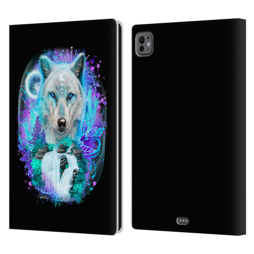 Sheena Pike Animals Winter Wolf Spirit & Waterfall Leather Book Wallet Case Cover For Apple iPad Pro 11 M4/M5 2024/2025