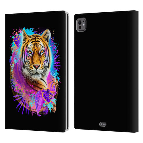 Sheena Pike Big Cats Tiger Spirit Leather Book Wallet Case Cover For Apple iPad Pro 11 M4/M5 2024/2025