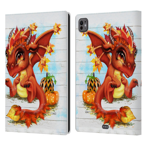 Sheena Pike Dragons Autumn Lil Dragonz Leather Book Wallet Case Cover For Apple iPad Pro 11 M4/M5 2024/2025