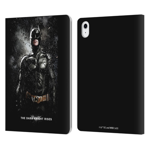 The Dark Knight Rises Key Art Batman Rain Poster Leather Book Wallet Case Cover For Apple iPad Air 11 2020/2022/2024/2025