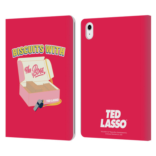 Ted Lasso Season 1 Graphics Biscuits With The Boss Leather Book Wallet Case Cover For Apple iPad Air 11 2020/2022/2024/2025