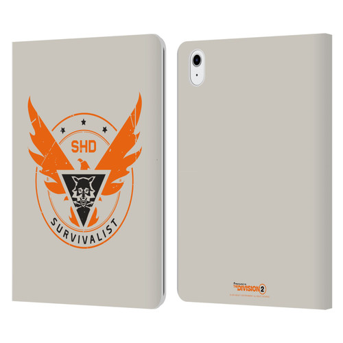 Tom Clancy's The Division 2 Logo Art Survivalist Leather Book Wallet Case Cover For Apple iPad Air 11 2020/2022/2024/2025