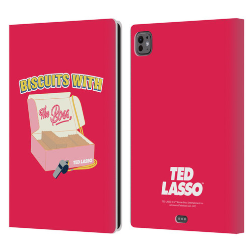 Ted Lasso Season 1 Graphics Biscuits With The Boss Leather Book Wallet Case Cover For Apple iPad Pro 11 M4/M5 2024/2025