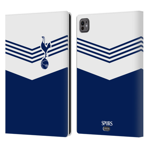 Tottenham Hotspur F.C. Badge 1978 Stripes Leather Book Wallet Case Cover For Apple iPad Pro 11 M4/M5 2024/2025