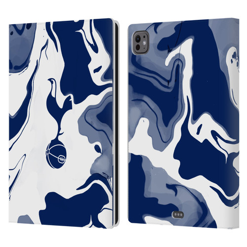 Tottenham Hotspur F.C. Badge Blue And White Marble Leather Book Wallet Case Cover For Apple iPad Pro 11 M4/M5 2024/2025