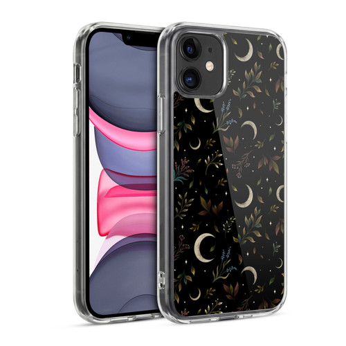Episodic Drawing Pattern Crescent Moon Soft Gel Case for Apple iPhone 11