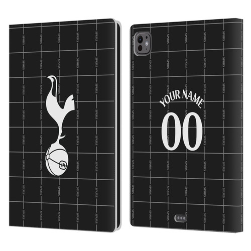 Custom Customised Personalised Tottenham Hotspur F.C. 2025/26 Badge Kit Away Leather Book Wallet Case Cover For Apple iPad Pro 11 M4/M5 2024/2025