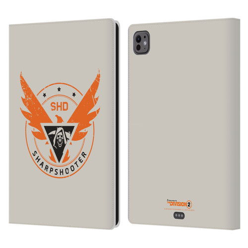 Tom Clancy's The Division 2 Logo Art Sharpshooter Leather Book Wallet Case Cover For Apple iPad Pro 11 M4/M5 2024/2025